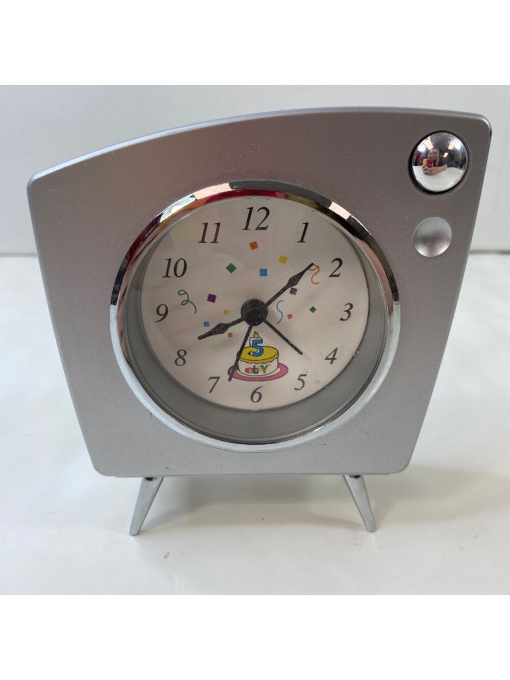 eBay 5th Anniversary Alarm Clock Birthday Cake Design Old Logo eBayana